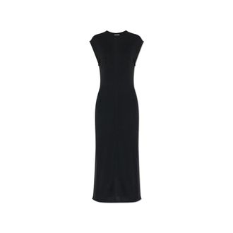 Ami Sleeveless Dress - Dames - Casual kleedjes - Zwart - M - Leer - Kleedjes
