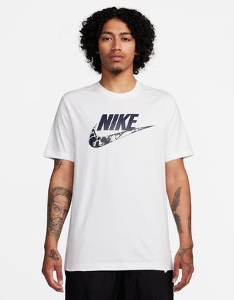 Nike Mens Nike Sportswear Futura T-Shirt White - Size: 42