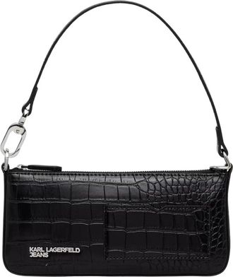 Karl Lagerfeld Mini Schoudertas - Dames - Schoudertassen - Zwart - ONE Size - Polyester - Tassen