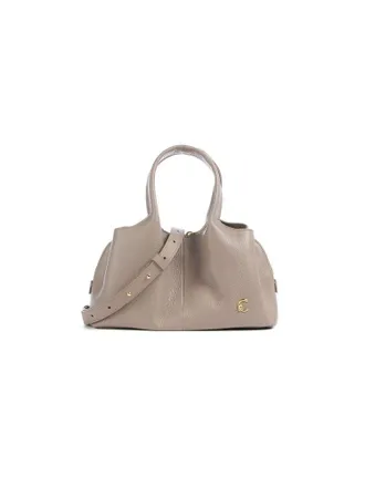 Coccinelle Grained Leather Top Handle Bag - Taupe
