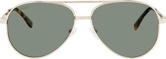 Lacoste Polarized Green Pilot Unisex Sunglasses L233SP 714 60