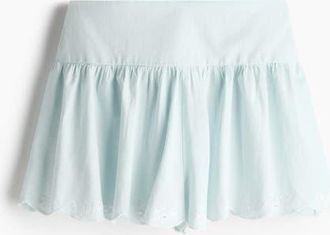 H&M Embroidered Shorts in Light Turquoise at Nordstrom, Size Medium