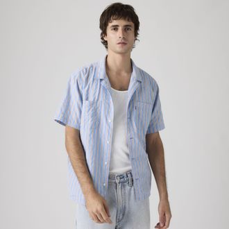 Levi's Classic Short Sleeve Camp Shirt - Mens - XL - Blue