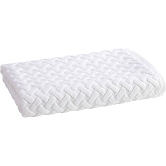 Christy Trellis Textured Cotton Rayon Fibre Blend Soft Bath Towels in White at Nordstrom