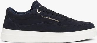 Tommy Hilfiger Womens Nubuck Leather Platform Court Sneaker - Navy - US 6.5 / EU 37