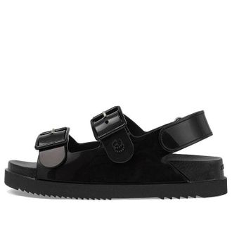 Gucci (WMNS) Gucci Mini Double G Sandal Black Rubber 660243-J8700-1000