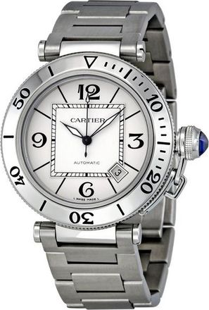 Cartier Pre-owned Cartier Pasha Seatimer Silver Dial Mens Watch W31080M7