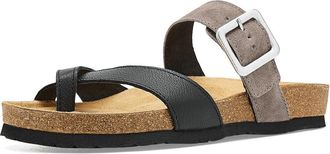 Naot Fresno Womens Shoes Soft Black Leather/Taupe Gray Suede : EU 41 (US Womens 10) M