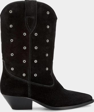 Isabel Marant Duerto 40MM Grommet Suede Cowboy Boots