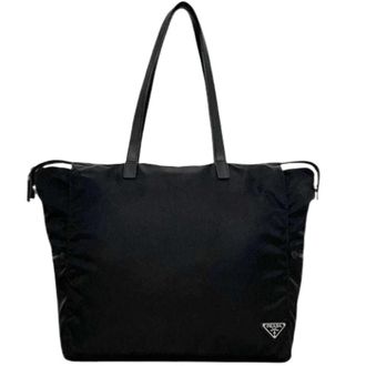Prada Pre-owned Nylon Tote Bag - Dames - Vintage Shopper - Zwart - ONE Size - Nylon - Vintage