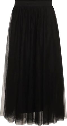 Fabiana Filippi Gonna plissettata in tulle - Nero