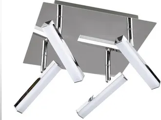 Fabrilamp Plaf&oacute;n Jorge 4x5w Led 1600lm 3000k L.25xan.25xal.11cm Cromo