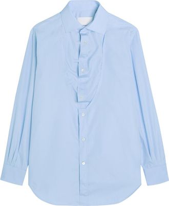 Maison Margiela Panelled Cotton-poplin Shirt - Light Blue - 38 (UK6 / XS)