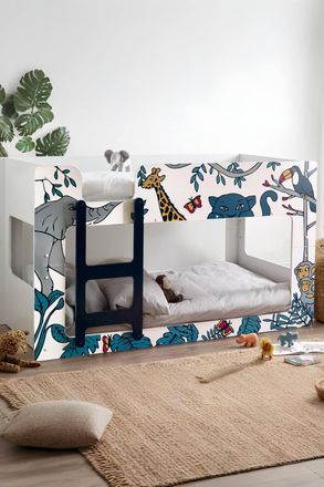 Julian Bowen Safari Single Animal Print Bunk Bed