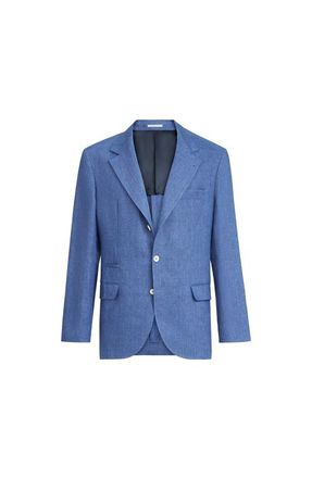 Brunello Cucinelli Linen unconstructed blazer in Denim at Nordstrom, Size 46 It
