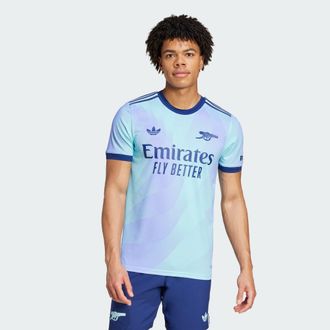 adidas adidas Performance Mens Arsenal 24/25 Third Authentic Jersey - Light Blue Recycled Material - Size X-Small