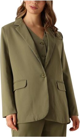 Ydence Ydence, Jassen, Dames, Groen, S, Groene Blazer Maisie Casual-Chic Look