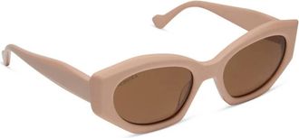 DIFF Eyewear Womens Margot Polarized Sunglasses In Nude + Brown