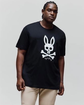 Psycho Bunny Big And Tall Tate Bunny Graphic Tee 001 BLACK / 1XLT