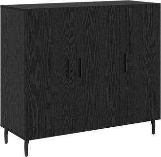 vidaXL Sideboard Black 90 x 34 x 80 cm Engineered wood Vidaxl