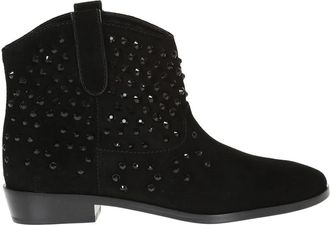 Michael Kors Daniela Fringe Suede Boot - Dames - Cowboylaarzen - Zwart - 37 EU - Polyester - Schoenen