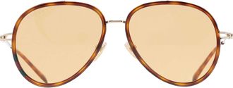 Gucci Orange Pilot Mens Sunglasses GG1981S 002 56