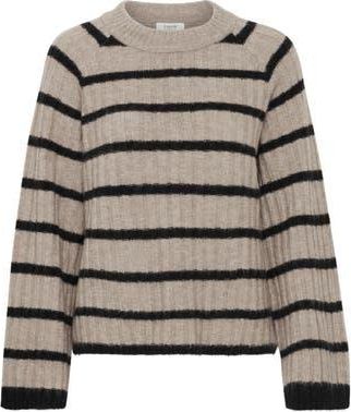 b.young Marianne Striped Sweater in String Mix at Nordstrom Rack, Size Xx-Large