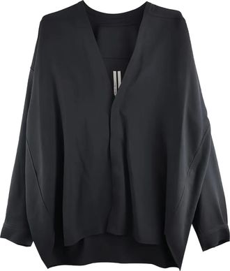 Rick Owens V-neck shirt - men - Wool - 44 - Black