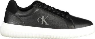 Calvin Klein Polyester Sneaker met Strak Design - Heren - Sneakers - Zwart - 40 EU - Polyester - Schoenen
