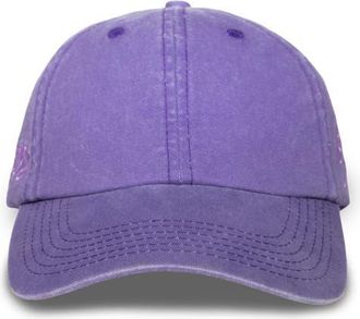 Pleasures Scrawl Adjustable Cotton Twill Baseball Cap in Eggplant at Nordstrom
