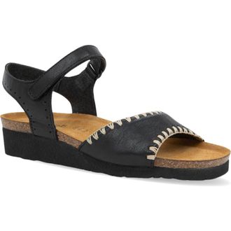 Naot Luna Sandal in Black Leather at Nordstrom, Size 11Us
