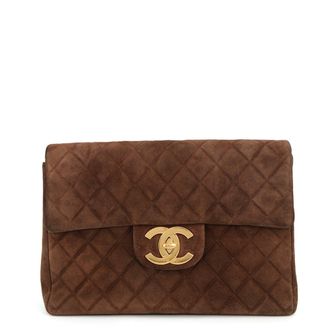 Chanel Matelasse Brown Suede Backpack (Pre-Owned)