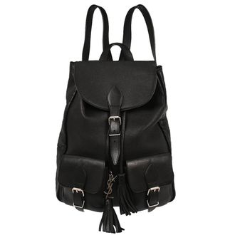 Saint Laurent Festival Backpack Leather Black Leather Backpack Bag (Pre-Owned)