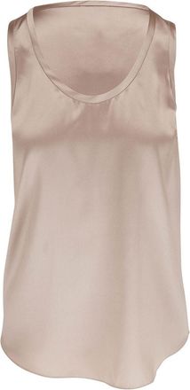 Brunello Cucinelli scoop-neck silk vest - women - Silk/Elastane - L - Pink
