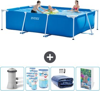 Intex Piscina Con Estructura Rectangular - 300x200x75 Cm - 7-piezas Scb118