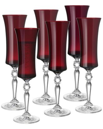 Barski Set Of 6 Champagne Flutes