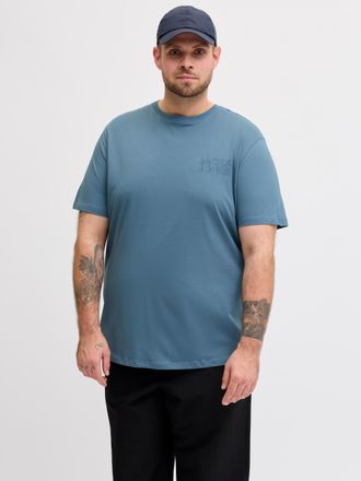 Jack & Jones Plus Size T-Shirt JJECORP LOGO TEE SS O-NECK NOOS PLS, Herren, Gr. 4XL, blau mirage, Single Jersey, Obermaterial: 100% Baumwolle, JACK & JONES PLUSSIZE, bedruck
