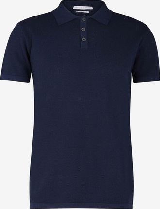 Daniele Fiesoli Kurzärmliges texturiertes Poloshirt aus Baumwolle