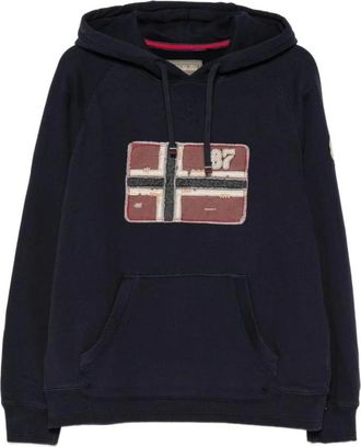 Napapijri Archive Hooded Sweatshirt - Heren - Hoodies - Blauw - L - Katoen - Hoodies & sweatvesten