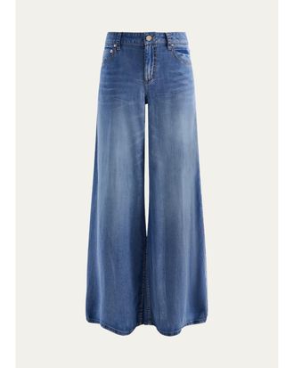 Alice & Olivia Sidney Ultra Wide-Leg Jeans
