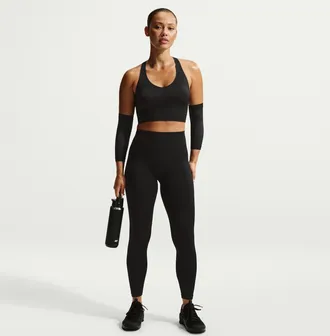 Nike Womens Nike Pro Seamless High-Waisted 7/8 Leggings in Black | IF1208-010
