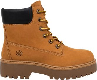 Lumberjack Ersilia Enkellaars - Dames - Veterlaarzen - Geel - 36 EU - Leer - Schoenen