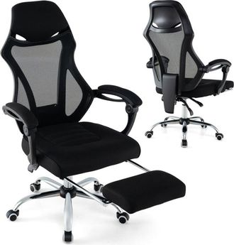 Costway Costway - Ergonomic Mesh Office Chair Adjustable Executive Chair w/Footrest