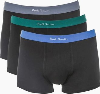 Paul Smith Mens Paul Smith Bright Band Stretch Boxers Blue/Green/Grey - Black - Size: 32/32