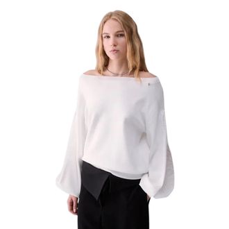 Liu Jo Maglia Lunga Cf6264Ms55Nx0256 - - Knitwear - Donna - Bianco - XS