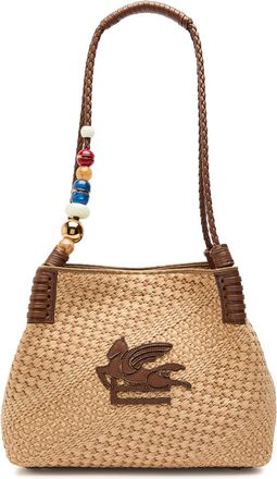 Etro Shopping Libra Raffia Shoulder bag - Natural - One Size