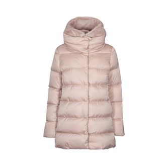 Herno Quilted Goose Down Coat with Fur - female - Herno - Winter Jackets - Beige - XL - Jackets