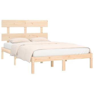Berkfield Home Beautiful Bed Frame Solid Wood 200x200 cm in Light Tan