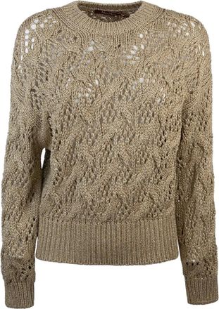 Max Mara Maglione con motivo geometrico - Oro