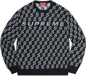 SUPREME S Repeat Sweater Black White SUP-SS21-663